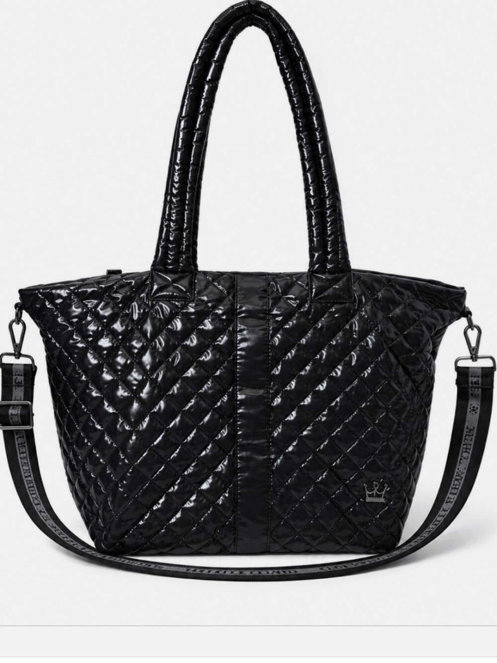 Peloton x Oliver Thomas Black Quilted "Envy" Kitchen Sink Tote Bag Gym Duffle